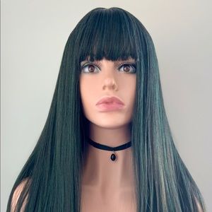 “Put On & Go” 🖤💚 Synthetic Wig with Bangs - NO FURTHER DISCOUNT! 😊